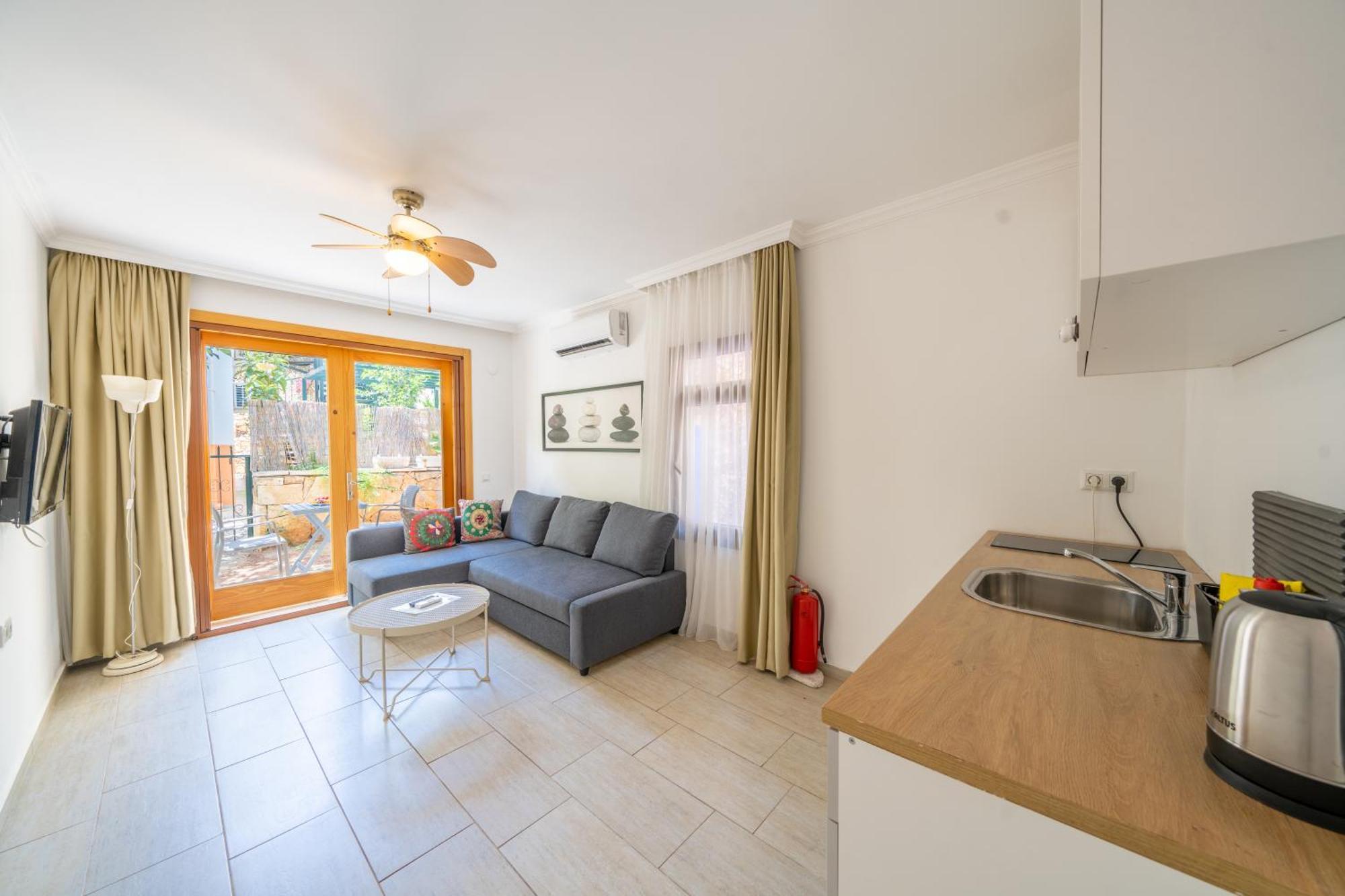 Apartment mit Gartenblick