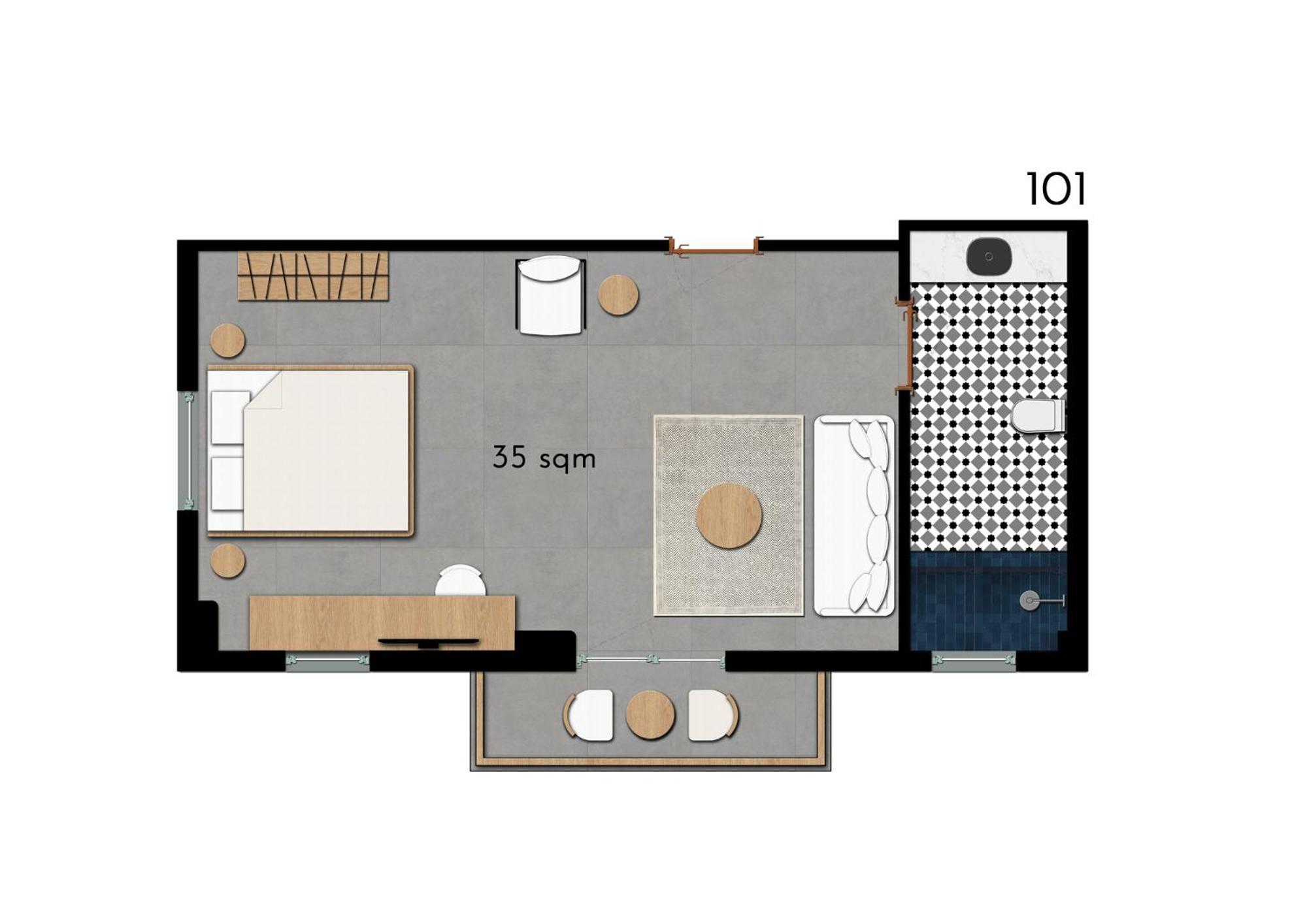 Deluxe Double Room with Balcony and Sea View