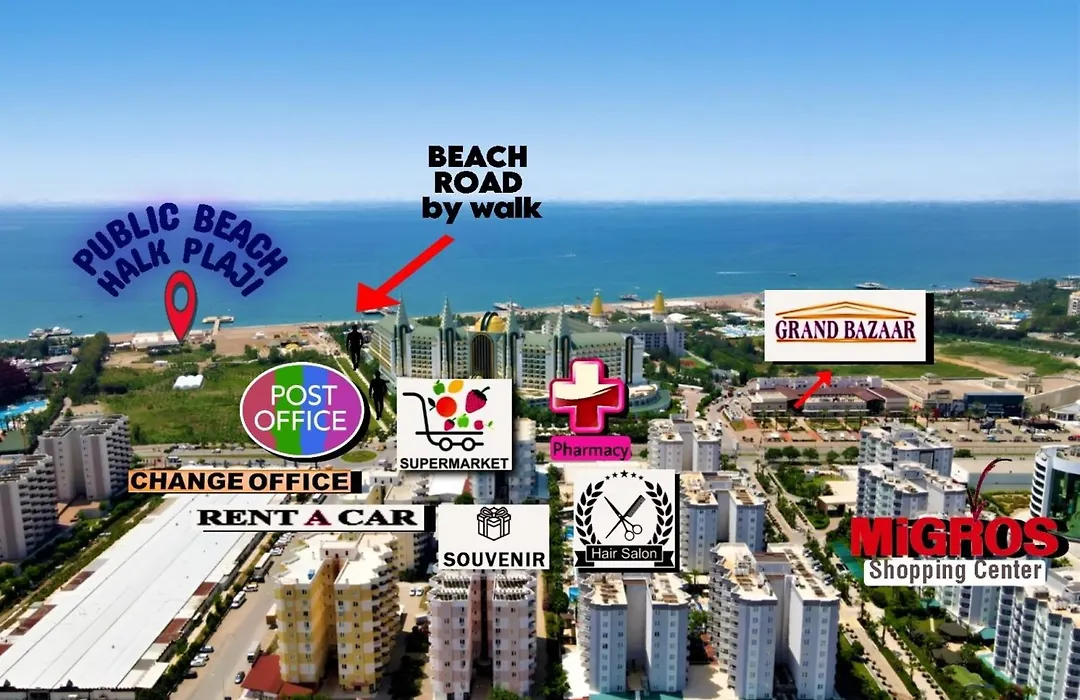 Sea View Apartment Near Beach With Balcony In Aksu-1