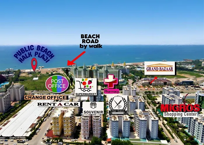 Sea View Apartment Near Beach With Balcony In Aksu Antalia